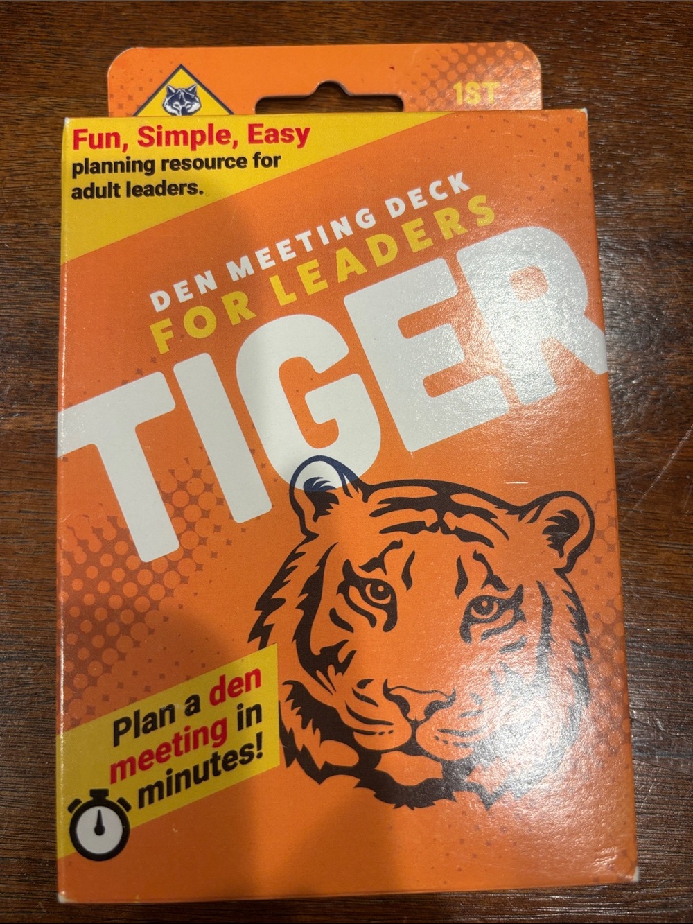 Cub Scout Tiger Den Meeting Deck for Leaders Cards